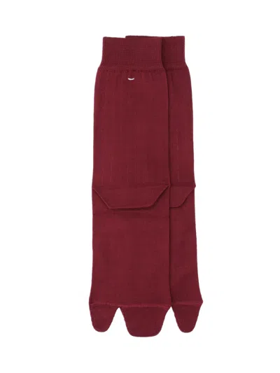 Maison Margiela Socks "tabi" In Red