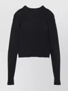 Maison Margiela Long-sleeved Wool Sweater With Cropped Fit And Minimalist Details In Animal Print