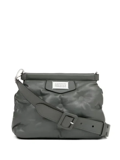 Maison Margiela Soft Lambskin Shoulder Bag With Adjustable Strap In Green