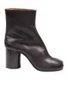 Maison Margiela Soft Leather Ankle Boots In Black