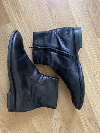 Pre-owned Maison Margiela Soft Leather Boots In Black