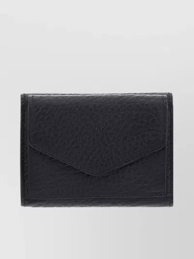 Maison Margiela Soft Leather Envelope Wallet In Black