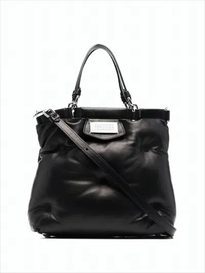 Maison Margiela Soft Nappa Leather Shoulder Bag In Black