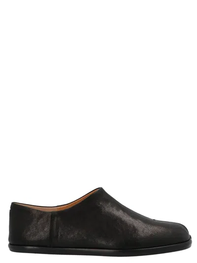 Maison Margiela Soft Vintage Leather Babouches In Black