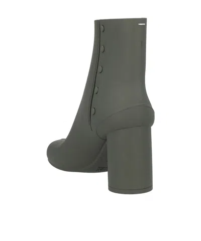 Maison Margiela Solid Color Ankle Boots In Green