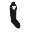 Maison Margiela Solid Color Knit Socks In Black