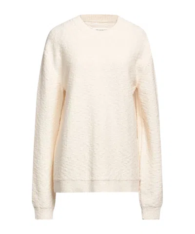 Maison Margiela Solid Color Knit Sweater In White