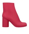Maison Margiela Solid Color Round-toe Ankle Boots In Multi
