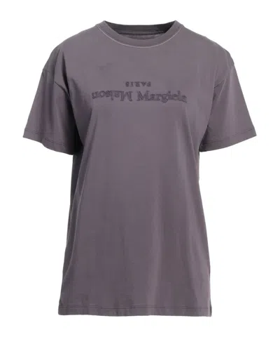 Maison Margiela Solid Color T-shirt In Gray