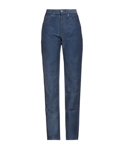 Maison Margiela Solid Color Webbing Pants In Blue