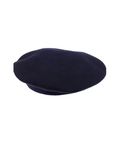 Maison Margiela Solid Color Wool Beret In Blue