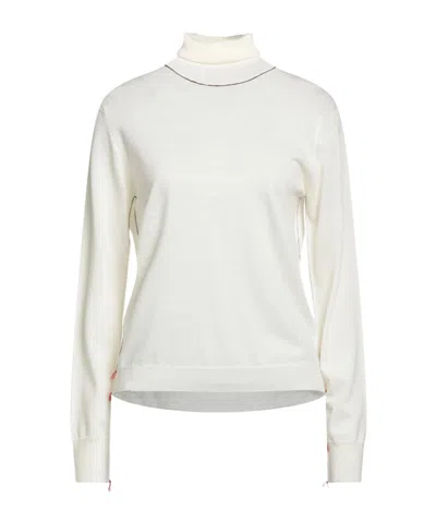 Maison Margiela Solid Color Wool Knit Sweater In White