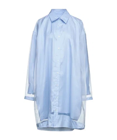 Maison Margiela Solid Colour Shirts In Blue