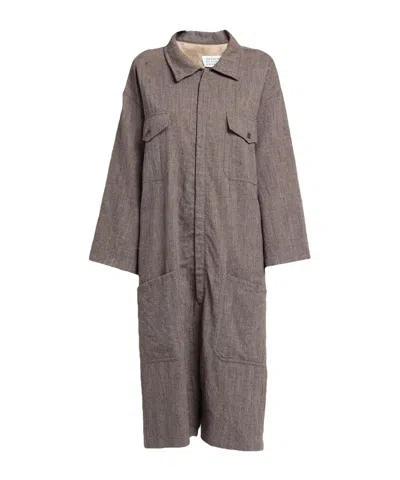 Maison Margiela Solid-color Casual Jumpsuit In Gray