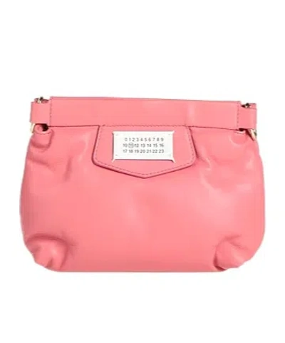Maison Margiela Solid-color Genuine Leather Clutch In Pink
