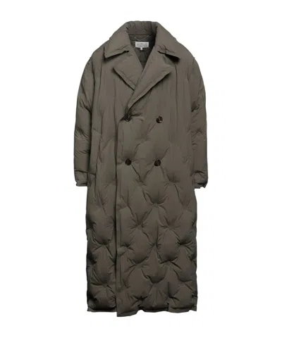 Maison Margiela Solid-color Long-sleeve Coat In Green