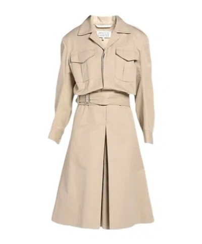 Maison Margiela Solid-color Long-sleeved Shirt In Beige