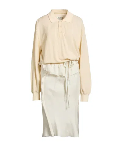 Maison Margiela Solidcolor Polo Dress In Nude