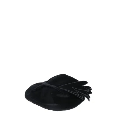 Maison Margiela Solid-color Velvet Beret In Black