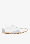 Maison Margiela Sneakers Sprinters In Suede And Leather With Vintage Finish In White