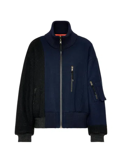 Maison Margiela Spliced Bomber Jacket In Brown