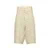 Maison Margiela Spliced Shorts Man Ecru In Neutral