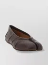 Maison Margiela Split Toe Leather Ballet Flats With Stitch Detailing