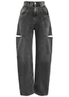 Maison Margiela Black Five-pocket Style Jeans With Rips In Cotton Denim In Black Other
