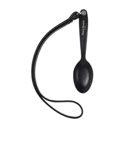 Maison Margiela Spoon Pendant Keychain In Black