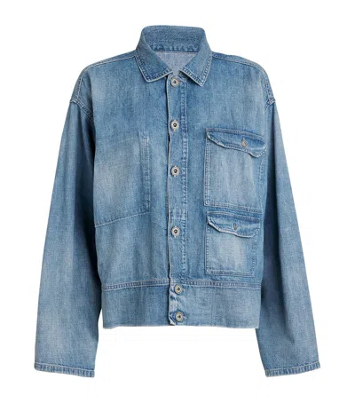Maison Margiela Sport Denim Jacket In Blue