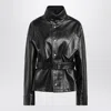 Maison Margiela Black Laminated Cotton Belted Jacket
