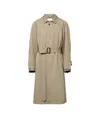 Maison Margiela Trench Coat With Wide Collar In Nude