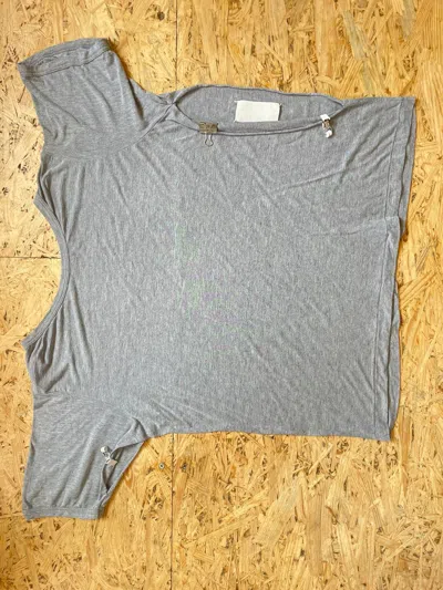Pre-owned Maison Margiela Spring 2011 Artisanal Reconstructed Upside-down Grey Tee