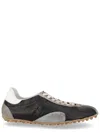 Maison Margiela Sneakers Sprinters In Suede And Leather With Vintage Finish In Black
