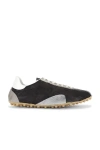 Maison Margiela Sneakers Sprinters In Suede And Leather With Vintage Finish In Black