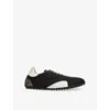 Maison Margiela Sprinters Branded Canvas And Suede Low-top Trainers