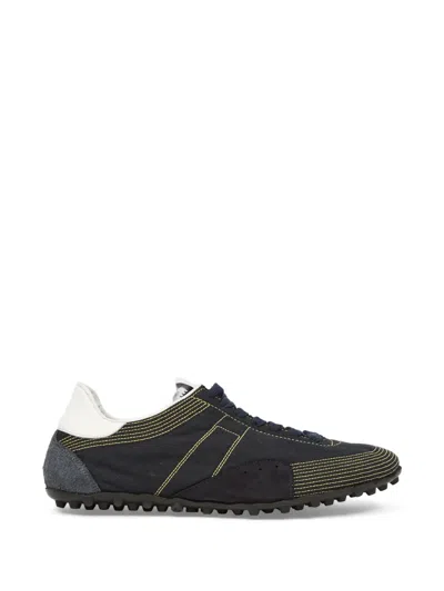 Maison Margiela Sprinters Leather And Suede-trimmed Cotton-twill Sneakers In Animal Print