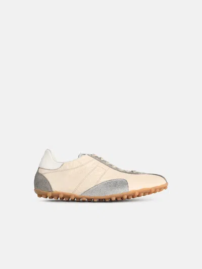 Maison Margiela 'sprinters' Ivory Fabric Sneakers In Neutral