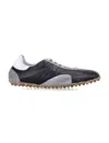 Maison Margiela Sneakers Sprinters In Suede And Leather With Vintage Finish In Black