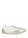Maison Margiela Sprinters Beige Sneaker With Insert Design And Serrated Sole In Leather Women In Multi