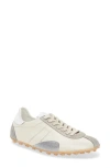 Maison Margiela Sprinters Beige Sneaker With Insert Design And Serrated Sole In Leather Women In Multi