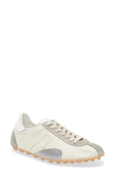 Maison Margiela Sprinters Beige Sneaker With Insert Design And Notched Sole In Leather Woman In Multi