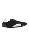 Maison Margiela Sprinters Branded Canvas And Suede Low-top Trainers
