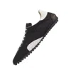 Maison Margiela Sprinters Branded Canvas And Suede Low-top Trainers In Black