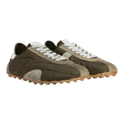 Maison Margiela Sneakers Sprinters In Suede And Leather With Vintage Finish In Black