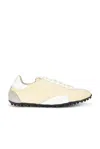 Maison Margiela Sneakers Sprinters In Pelle E Cotone Beige In Yellow Pale & White & Antique White