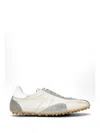 Maison Margiela Sneakers Sprinters In Suede And Leather With Vintage Finish In Neutral