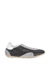 Maison Margiela Sneakers Sprinters In Suede And Leather With Vintage Finish In Black