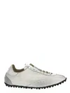 Maison Margiela Sprinters Branded Canvas And Suede Low-top Trainers In White