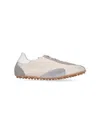 Maison Margiela Sneakers Sprinters In Suede And Leather With Vintage Finish In White